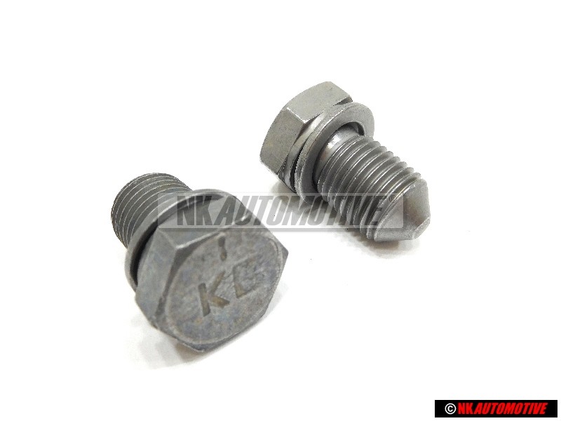 2x Genuine VW Oil Pan Drain Plug And Washer M14x1.5x22 - N 90813202