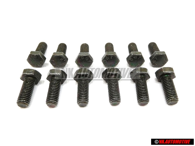 12x Genuine VW Hexagon Bolt - N 01024016