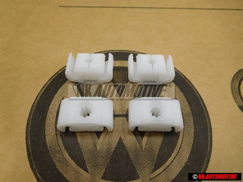 4x Genuine VW 2 Point Brake Pipe Line Retaining Clip Holder Bracket - 811611797