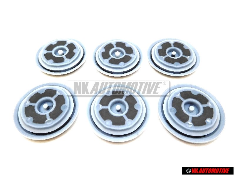 6x Genuine VW Floor Pan Underbody Rubber Plug Grommet Bung 40mm - 1K0899185