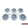 6x Genuine VW Floor Pan Underbody Rubber Plug Grommet Bung 40mm - 1K0899185