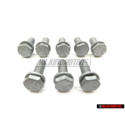 8x Genuine VW Hexagon Head Bolt M10x32 - N 90758902