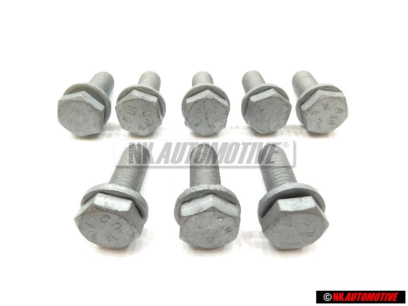 8x Genuine VW Hexagon Head Bolt M10x32 - N 90758902