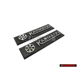 2x Genuine VW Sportline Clipper KARMANN Side Wing Badge Emblem - 155853901