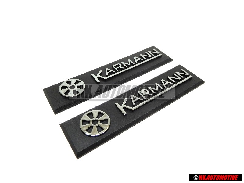 2x Genuine VW Sportline Clipper KARMANN Side Wing Badge Emblem - 155853901