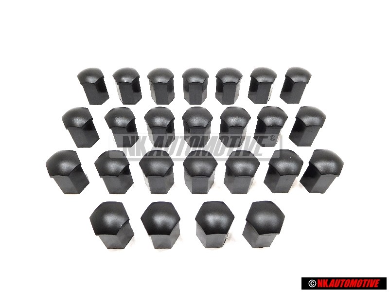 25x Genuine VW cap wheel bolt satin black - 867601173 01C