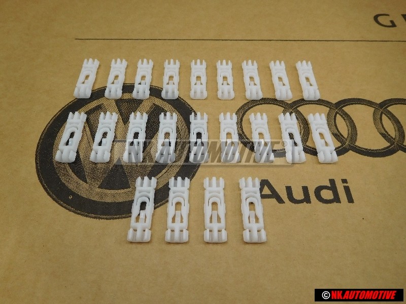 22x Genuine VW Rain Gutter Roof Moulding Trim Clip - 1H0853733B
