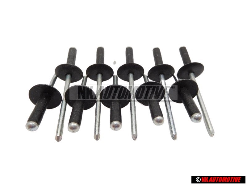 10x Genuine VW Front Rear Wheel Arch Flare Trim Pop Rivet 14mm - N 90634901