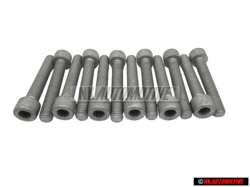 12x Genuine VW Inner Multi Point Socket Head Bolt M8x48 - N 91108201