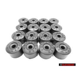 16x Genuine VW Wheel Bolt Lug Nut Cover Cap - 1K0601173 9B9