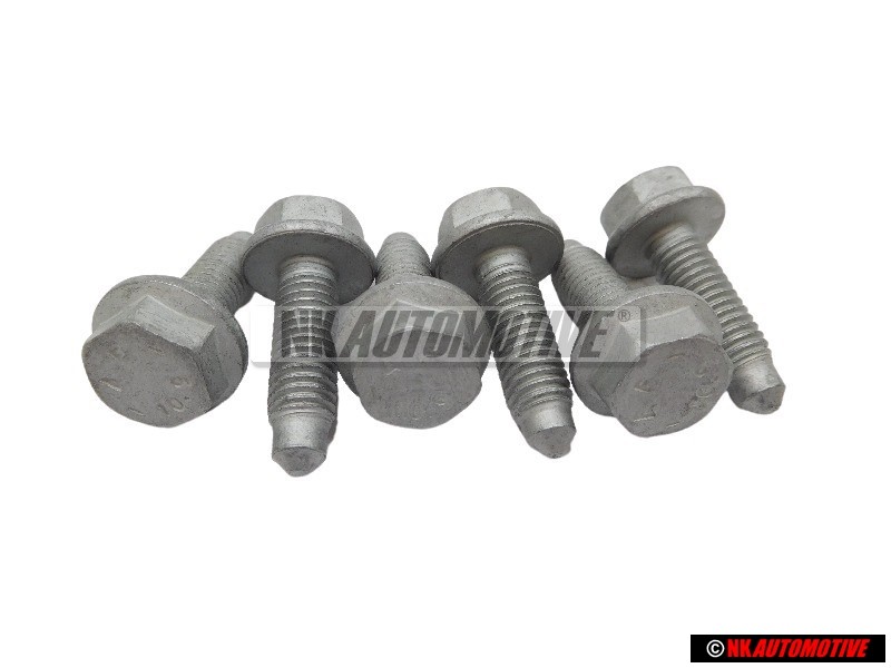 6x Genuine VW Hex Collared Bolt - N 10127707