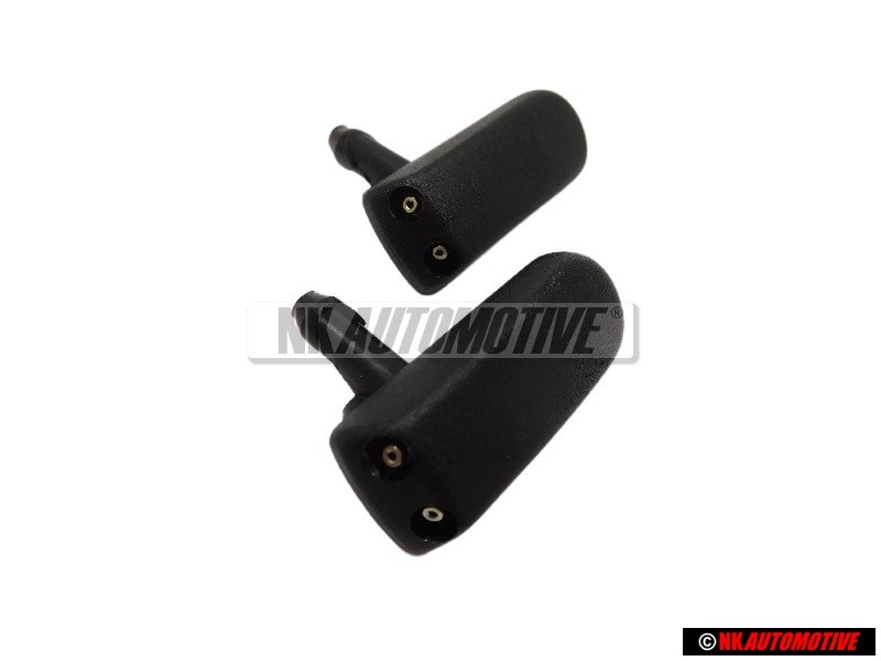 2x Genuine VW Front Windscreen Twin Jet Sprayer Washer Nozzle - 191955985A