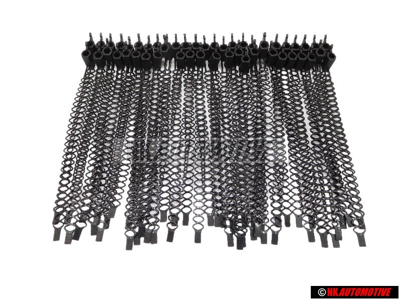 50x Genuine VW Cable Tie With Holder 10x187 - N 90643701