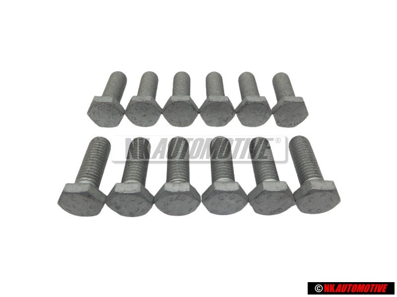 12x Genuine VW Rear Axle Stub Shaft Hexagon Bolt M10x32 - N 90877301