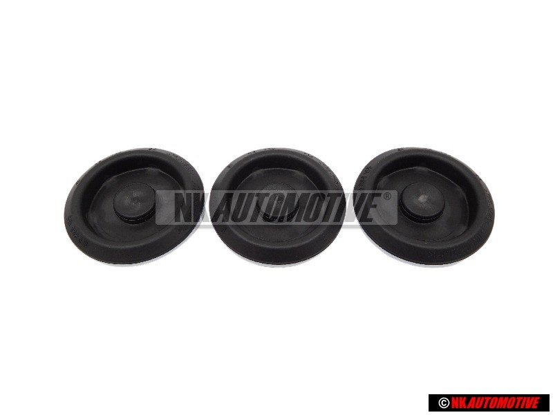 3x Genuine VW Floor Pan Underbody Rubber Plug Grommet Bung 40mm - 1K0899185