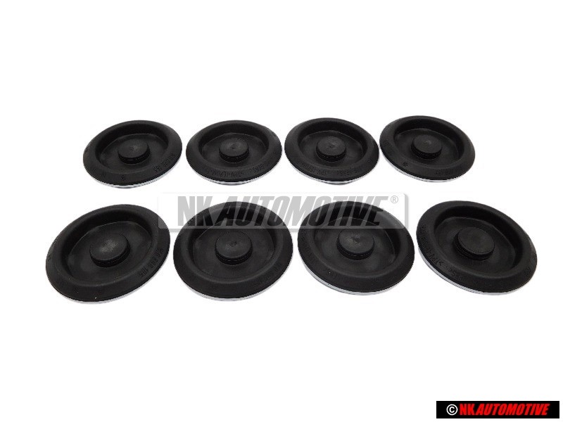 8x Genuine VW Floor Pan Underbody Rubber Plug Grommet Bung 40mm - 1K0899185