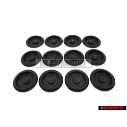 12x Genuine VW Floor Pan Underbody Rubber Plug Grommet Bung 40mm - 1K0899185