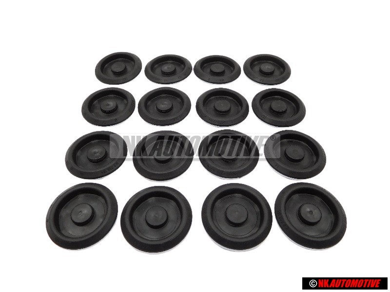 16x Genuine VW Floor Pan Underbody Rubber Plug Grommet Bung 40mm - 1K0899185