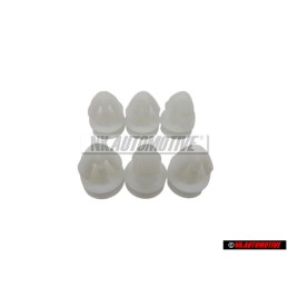 6x Genuine VW Side Moulding Trim Strip Clip Fastener - 191853585A