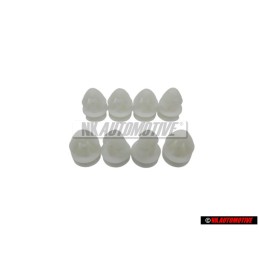 8x Genuine VW Side Moulding Trim Strip Clip Fastener - 191853585A