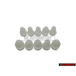 10x Genuine VW Side Moulding Trim Strip Clip Fastener - 191853585A
