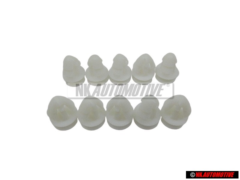 10x Genuine VW Side Moulding Trim Strip Clip Fastener - 191853585A