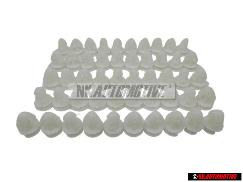 50x Genuine VW Side Moulding Trim Strip Clip Fastener - 191853585A