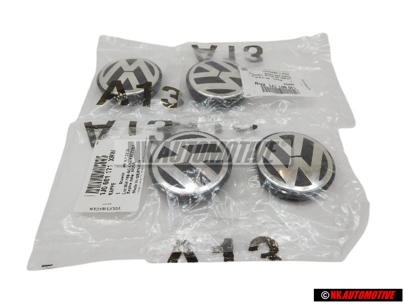 4x Genuine VW Alloy Wheel Centre Cap - 1J0601171 XRW