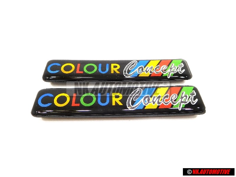 2x Genuine VW Colour Concept Side Badge Emblem - 1H6853714G Z39