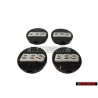 4x Genuine VW Hub Cap Chrome Colours/Black - 1H0601171B BXF