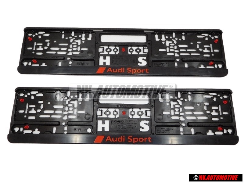 2x Genuine Audi Audi Sport License Plate Holder - 3291900100