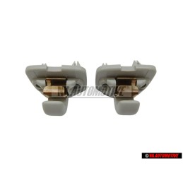 2x Genuine Audi Retainer For Sun Visor Star Silver - 8W0857562A Z62