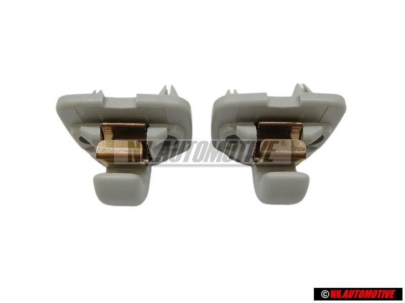 2x Genuine Audi Retainer For Sun Visor Star Silver - 8W0857562A Z62