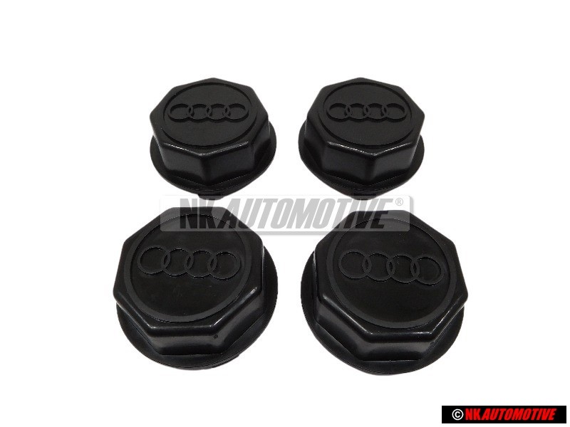 4x Genuine Audi Hub Cap Satin Black - 841601165 01C