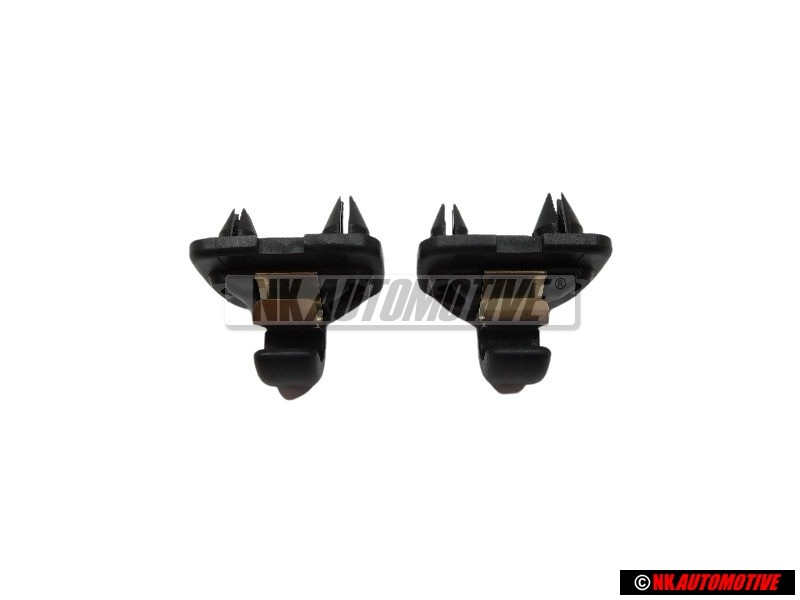 2x Genuine Audi Retainer For Sun Visor Black - 8W0857562A 4PK