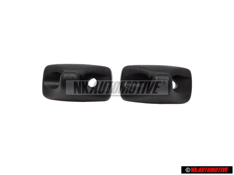 2x Genuine VW Retainer For Sun Visor Satin Black - 1H0857559B 01C