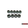 9x Genuine VW Hexagon Nut, Self-Locking - N 01118312