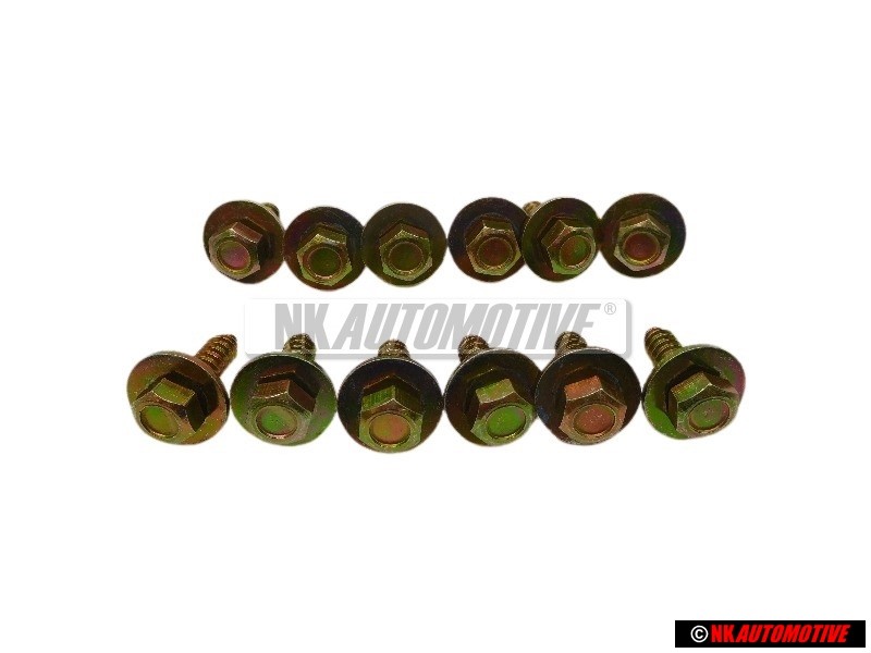 12x Genuine VW Hexagon Head Self Tap Bolt 6.5x21.5 - 311821143