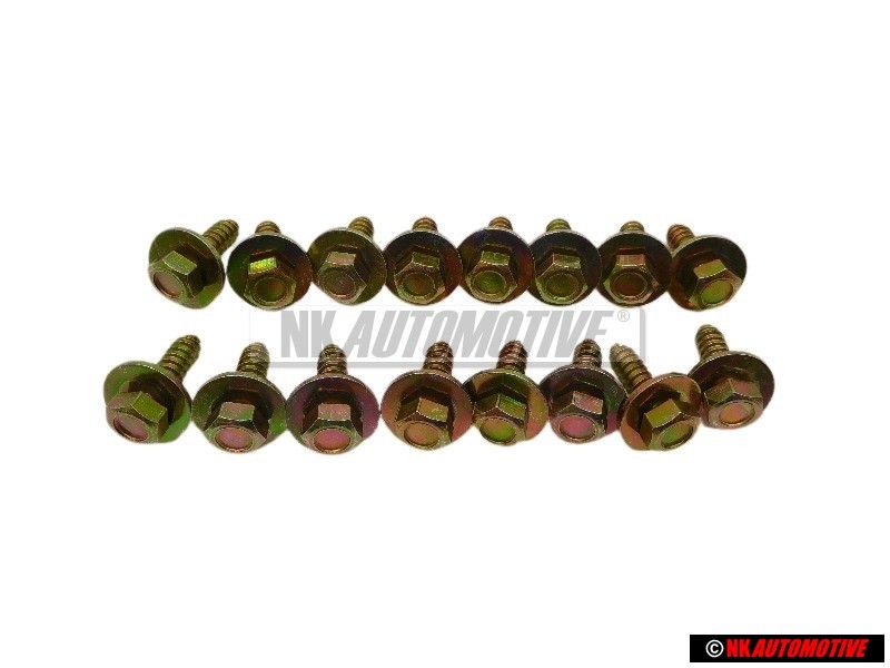16x Genuine VW Hexagon Head Self Tap Bolt 6.5x21.5 - 311821143