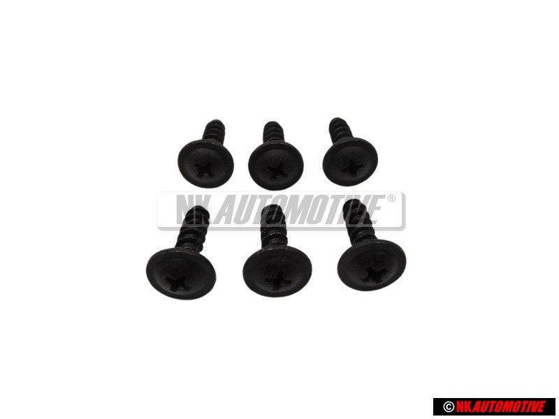 6x Genuine VW Oval Head Panel Screw H5X17 - 155853149