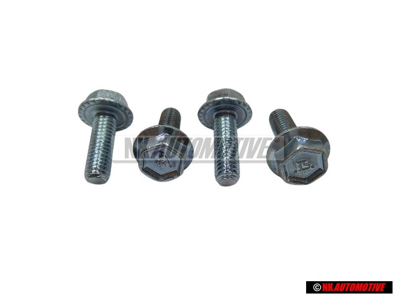 4x Genuine VW Bolt, Hex. Hd. With Shoulder, Self-Locking - N 0143441