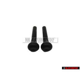 2x Genuine VW Door Lock Knob Black - 191837187 01C