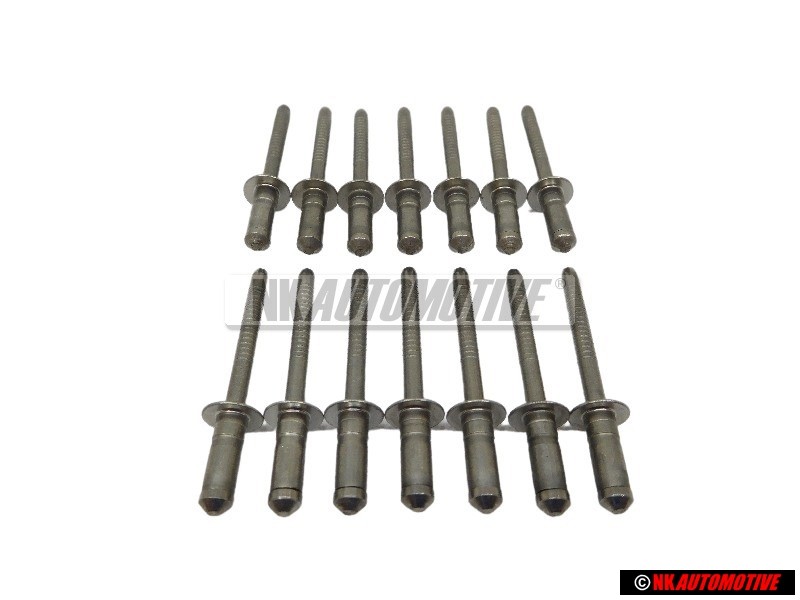 14x Genuine VW Pop Rivet 4.8x11 - N 90478601
