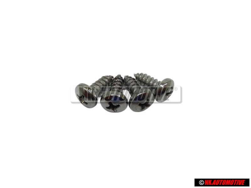 4x Genuine VW Oval Panel Screw 4.8x13 - N 0139681