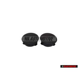 2x Genuine VW Interior Trim Multi Purpose Bung Cover Black - 535867842A 4FB