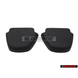 2x Genuine VW Safety Belt Cover Cap Satin Black - 165857719 01C