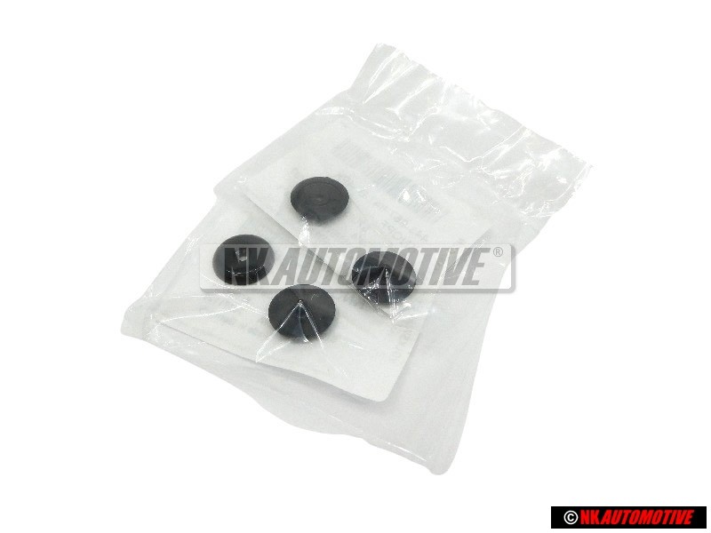 2x Genuine VW 3 Point Safety Seat Belt Knob Black - 443857847B 4PK