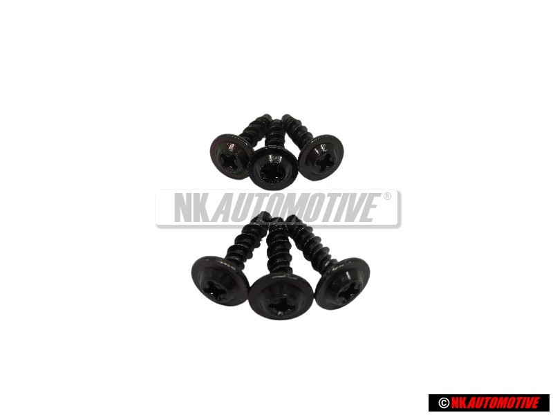 6x Genuine VW Plastic Slotted Screw - 433862195
