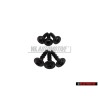 6x Genuine VW Plastic Slotted Screw - 433862195