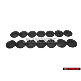 14x Genuine VW Carpet Flooring Press Stud Satin Black - N 9009360101C